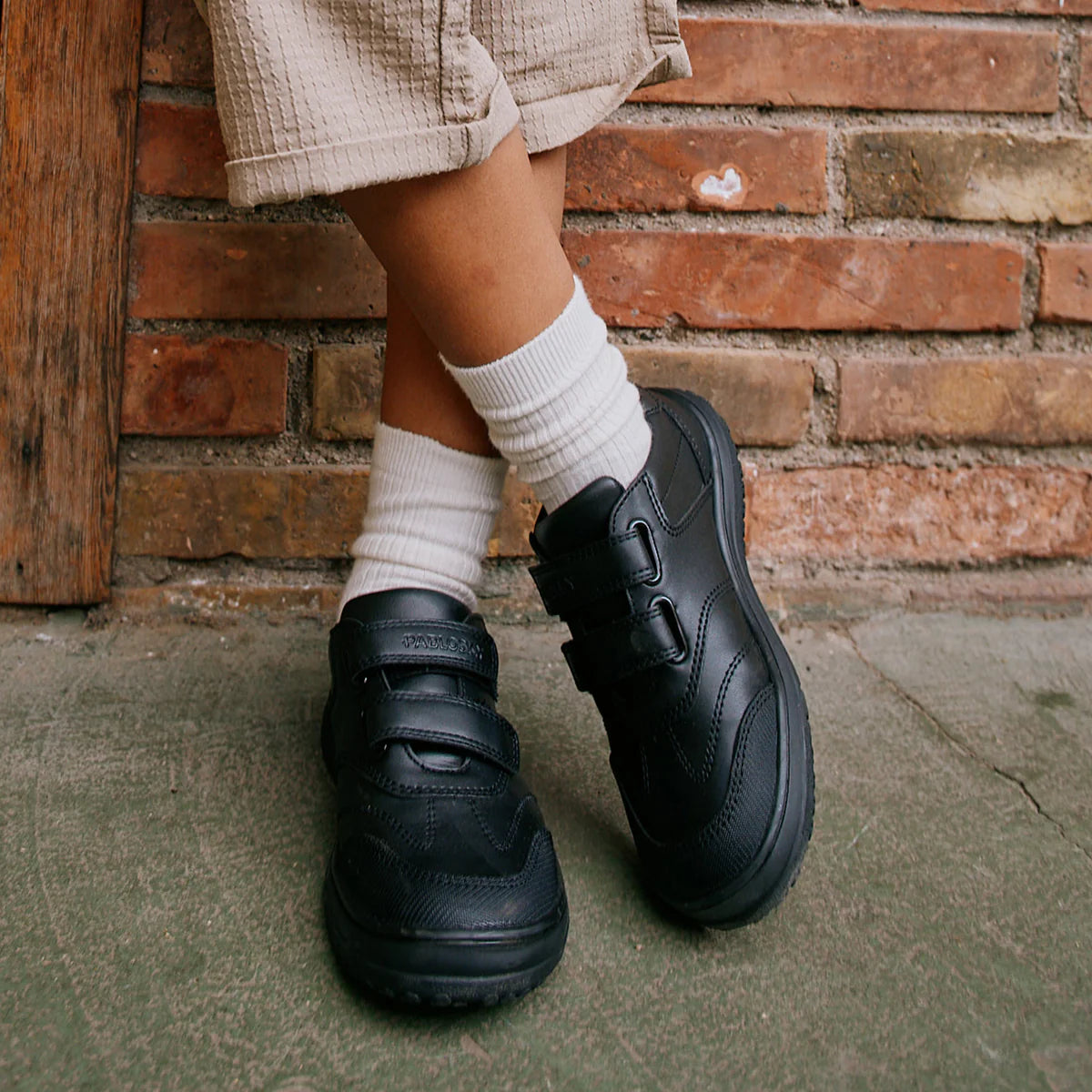 Pablosky SONIC 732515 Barefoot School Shoes-Black