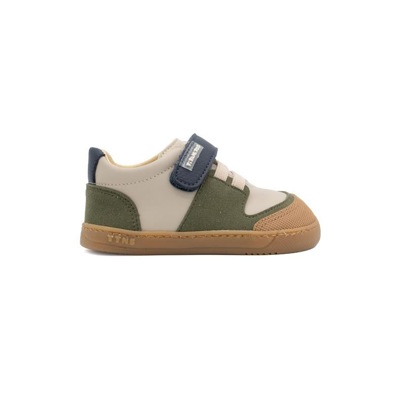 Titanitos - L600 Benasau - Barefoot Trainers - Machine-Washable - Beige Kaki